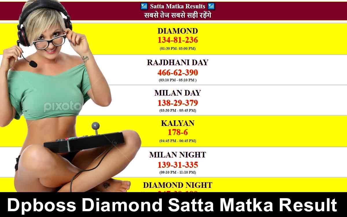 Dpboss Diamond Satta Matka Result 21 october आज के सभी रिजल्ट Live देखें